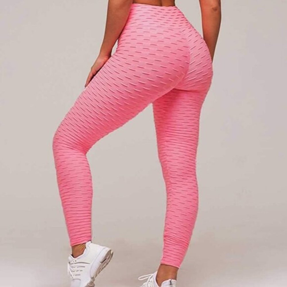 NTW Anticellulite Fitness Leggings Pants Pink - Picture 2 of 9